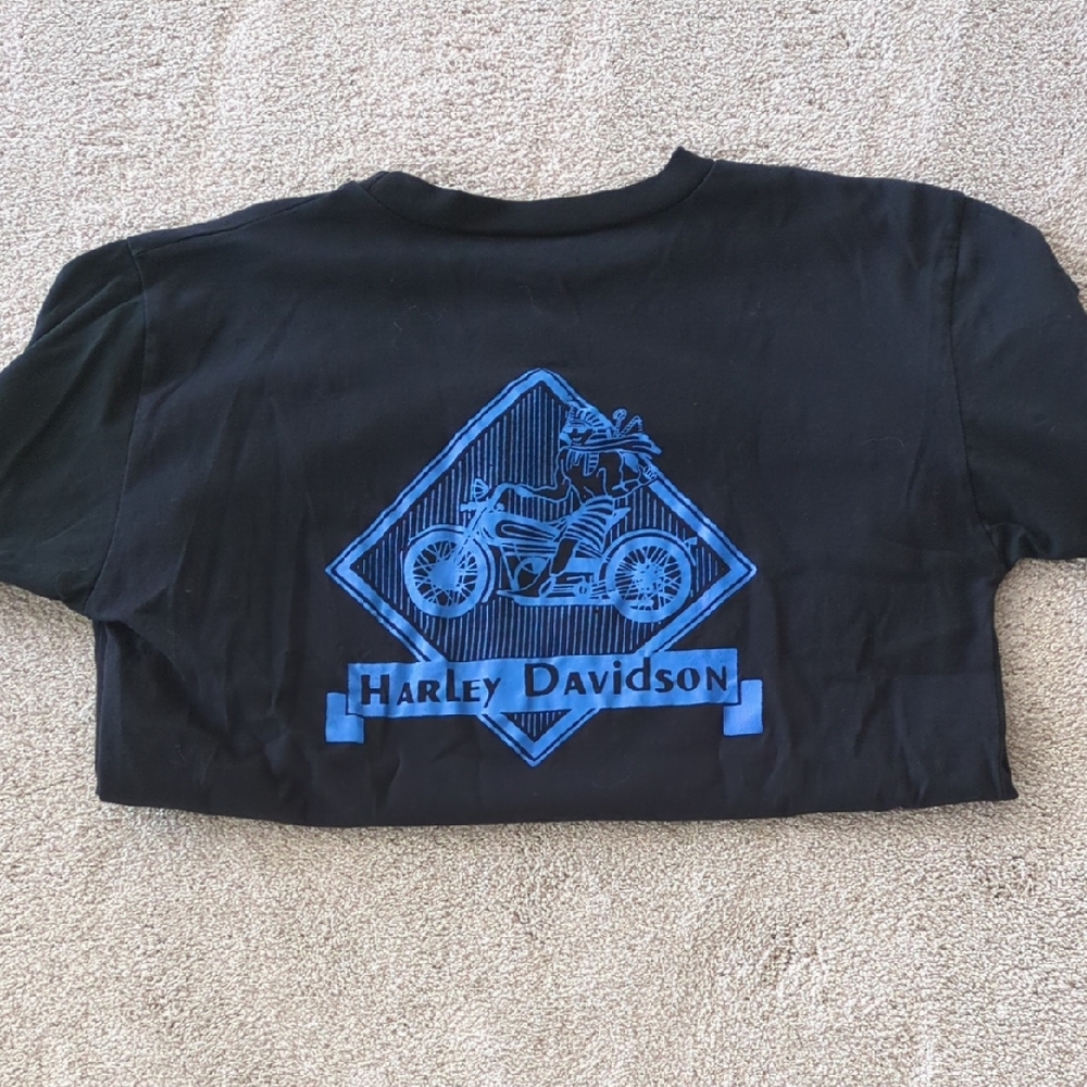 Harley-Davidson Kids Black Tee with Blue Graphic